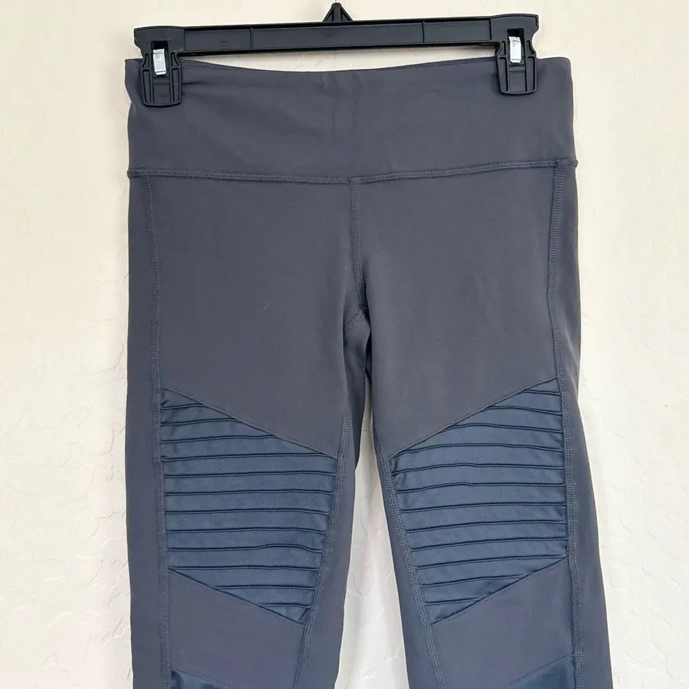 ALO Yoga Charcoal Grey High Waisted Compression Moto Leggings Small
